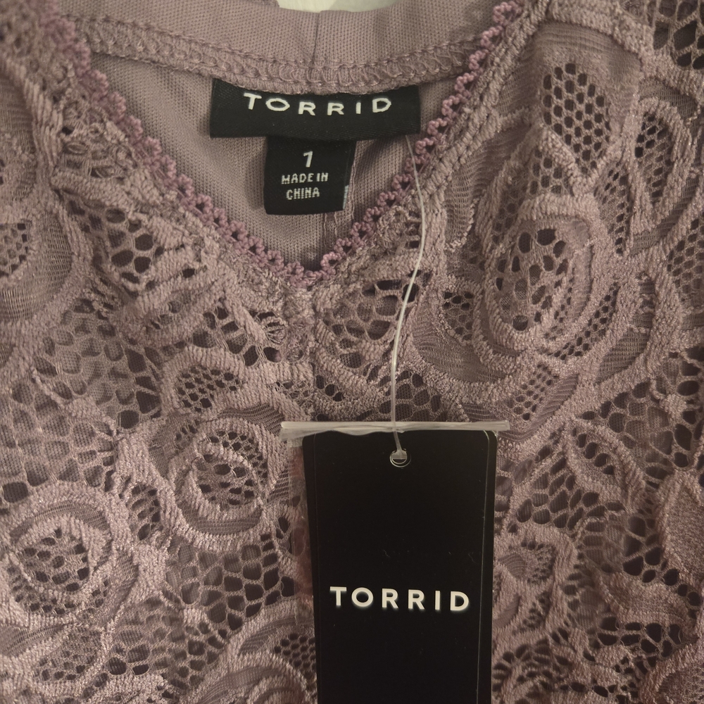 Torrid Lace Dress in Lavender - Picture 2 of 4